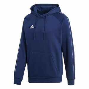 M Adidas Men's Navy Fleece Hoodie Pullover White Accents Athletic Athleisure